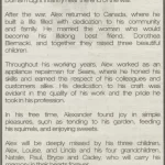 Alex Danny Obituary Delta Optimist